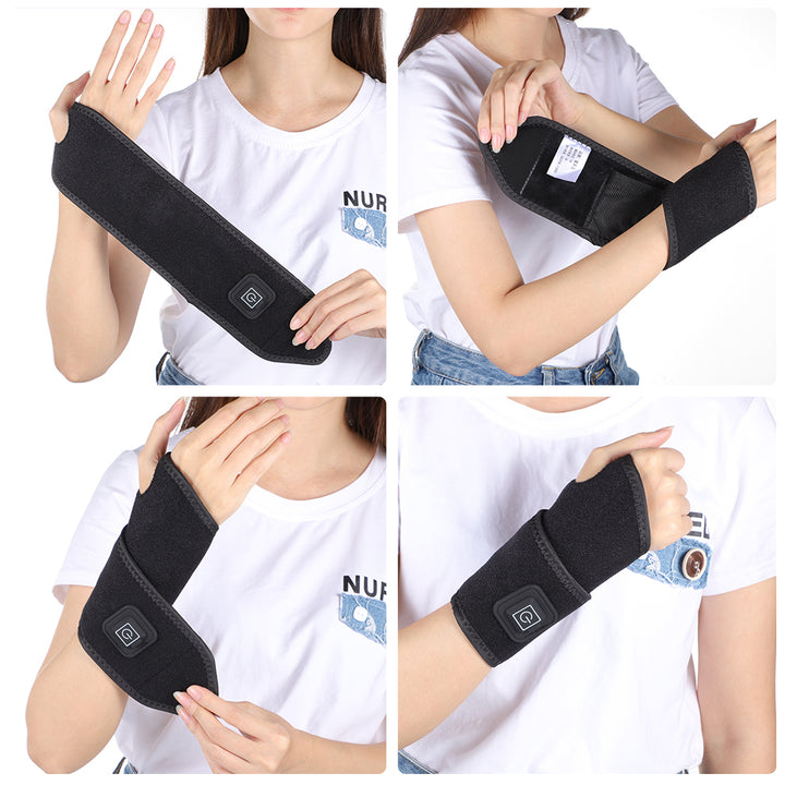 Premium Magnetic Therapy Heated Wrist Support Brace – Compression Pain Relief Wristband with Adjustable Temperature, 