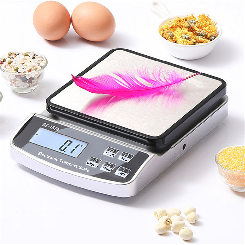 Premium Electronic Kitchen Scale - USB Rechargeable Smart Digital Balance for Food, Coffee, and Baking (3KG/5KG/10KG 