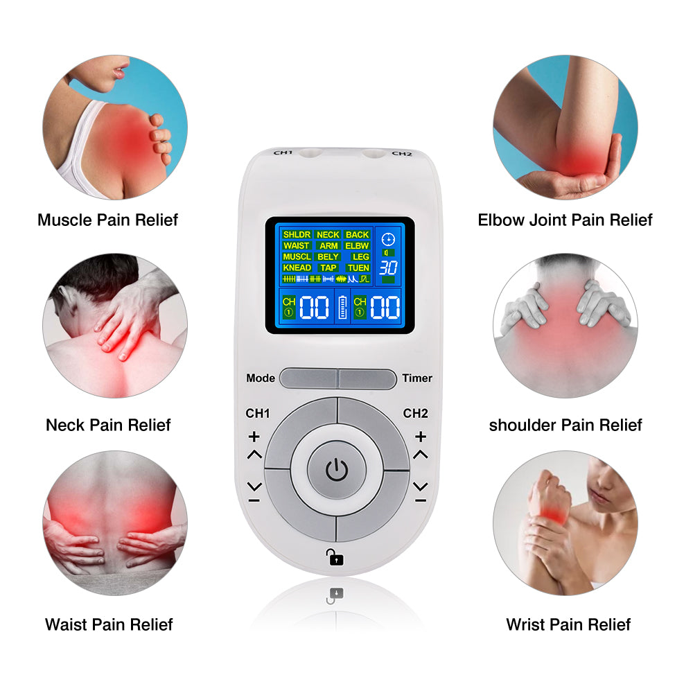 Premium Electric EMS Muscle Stimulator & TENS Therapy Massager for Face and Body | Digital Acupuncture Tool for Pain Relief 