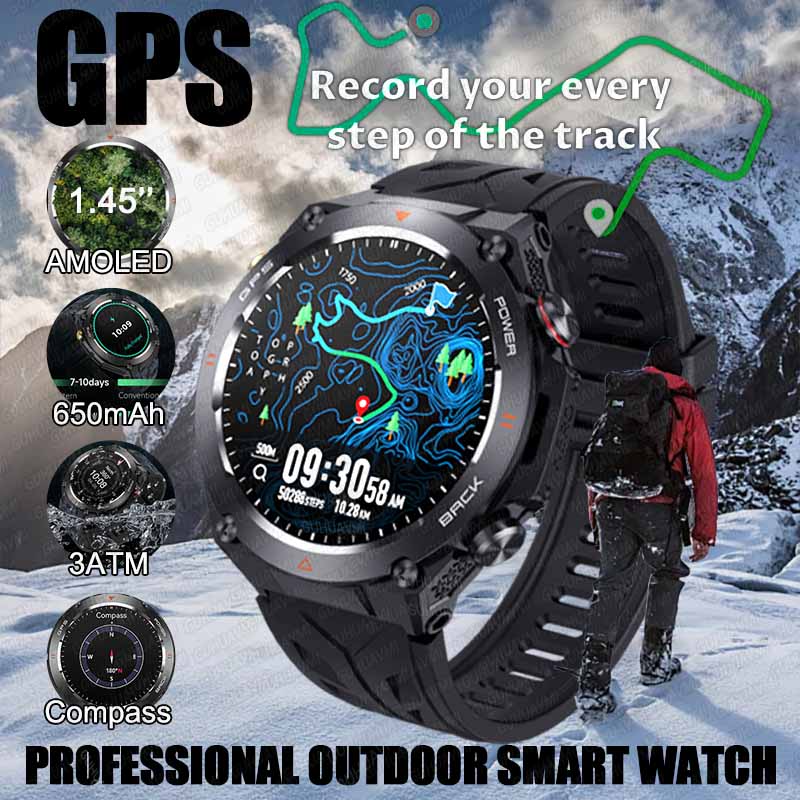 Premium Dive Smart Watch for Men – 50M Waterproof, Altimeter, Barometer, Compass, Diving Log, Free Diving Mode, Step Counter,