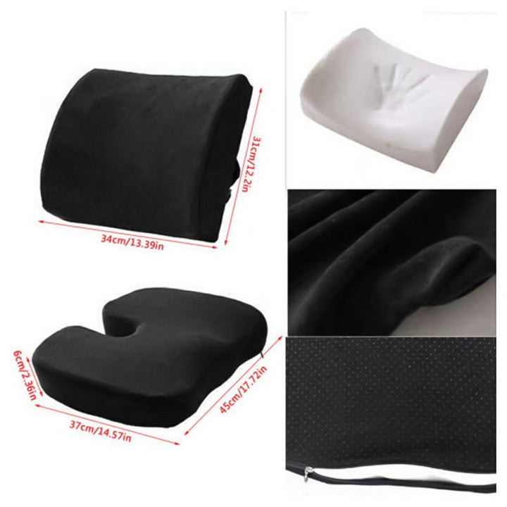 Premium Memory Foam Travel Seat Cushion – U-Shaped Orthopedic Pillow for Car, Office Chair, Hip Support, and Massage Comfort 