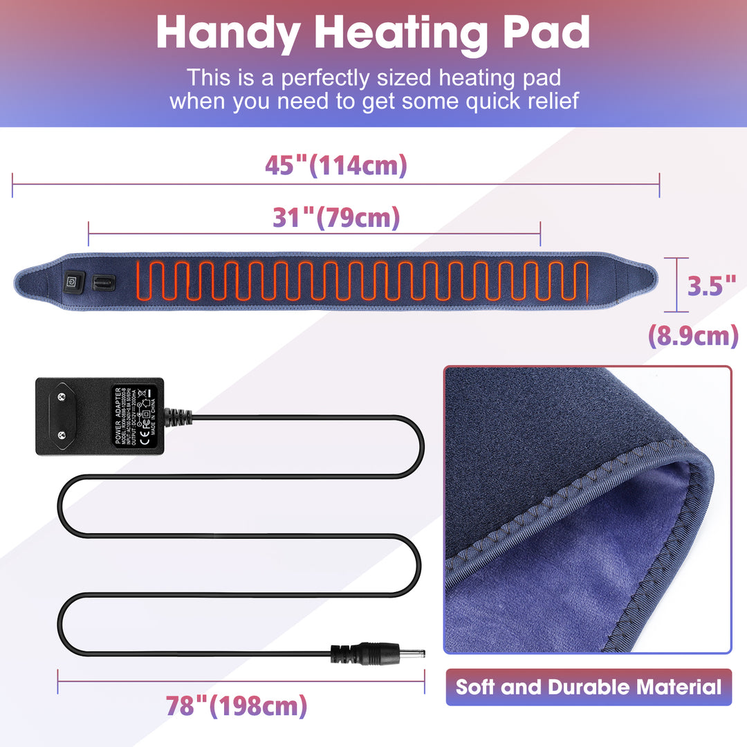 Premium Heating Pad Wrap for Joint Pain Relief - Versatile Arm, Elbow, Wrist, Foot, Leg, and Knee Massager with 3-Level Heat 