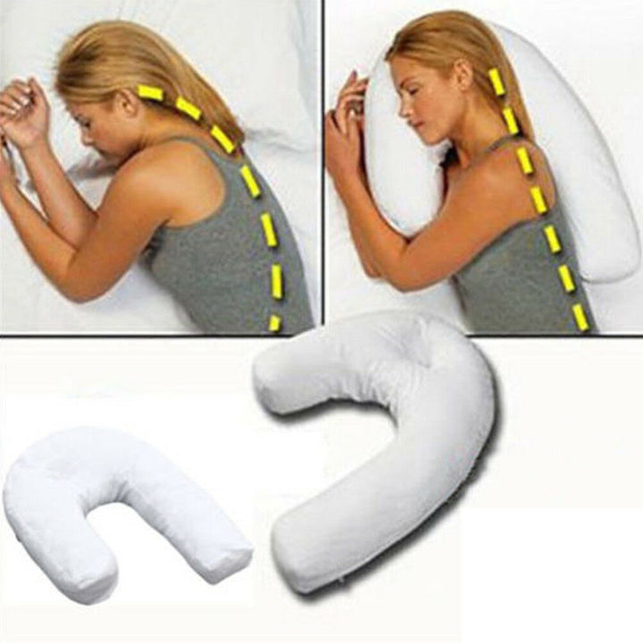 Premium Side Sleeping Pillow – Therapeutic Neck & Spine Support – Cotton Pregnancy Sleeper Pillow for Back & Neck Pain Relief