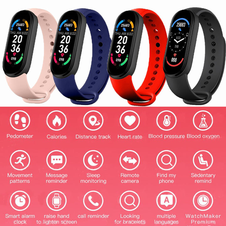 Premium Waterproof Fitness Smartwatch for Men & Women - Heart Rate, Blood Pressure, Activity Tracker, Sleep Monitor, Multi 