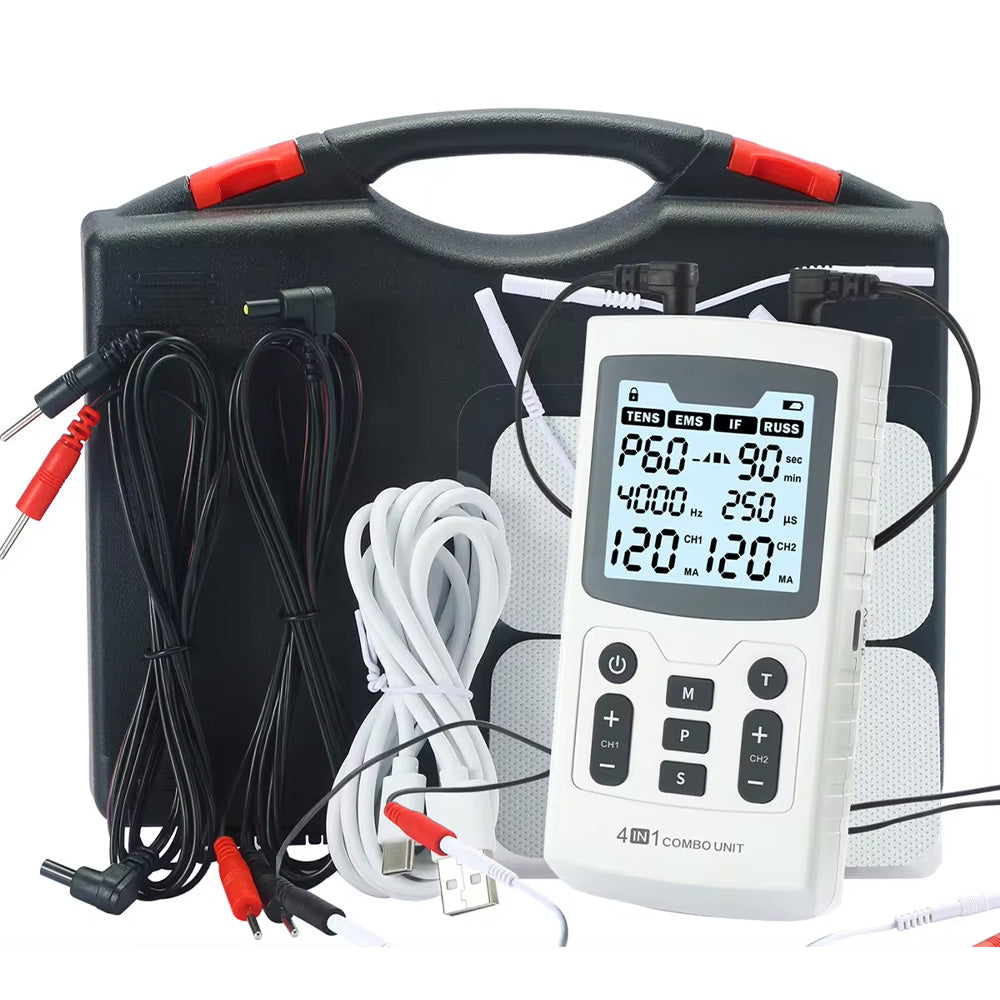 Premium Electric Muscle Stimulator EMS TENS IF RUSS Pulse Therapy Device, 60 Modes, Adjustable Intensity, High-Frequency   