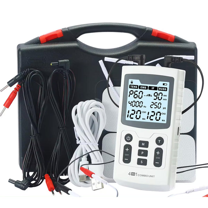 Premium Electric Muscle Stimulator EMS TENS IF RUSS Pulse Therapy Device, 60 Modes, Adjustable Intensity, High-Frequency   