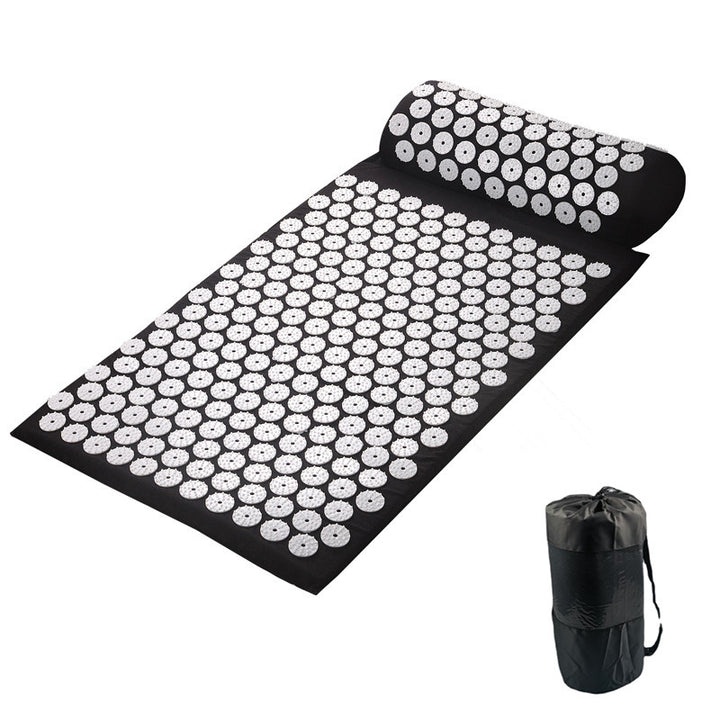 Premium Acupressure Massage Mat – Stress Relief & Back Pain Relief – Yoga Mat with Spikes, Pillow & Portable Design 