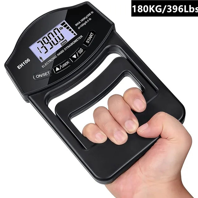 Premium Grip Strength Tester – 265Lbs/120Kg Digital Hand Dynamometer with LCD Screen, USB Rechargeable, Accurate Power Meter