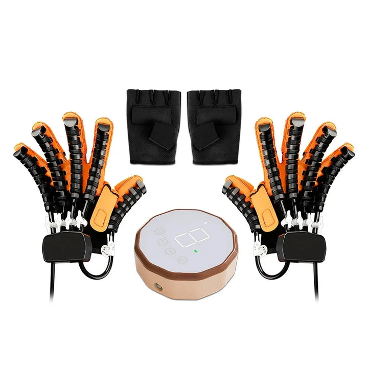 Premium Heated Rehabilitation Robot Gloves for Stroke Recovery - Intelligent Finger Trainer with Voice Announcements, Adjustable