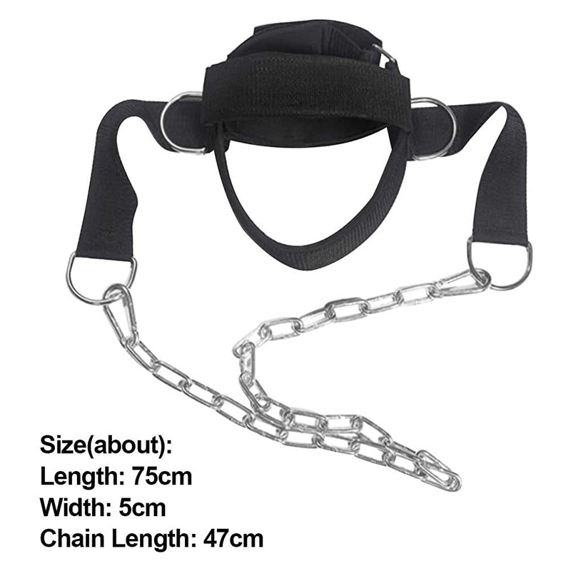 Premium Neck Training Harness for Strength & Muscle Power - Adjustable Head Strap for Weight Lifting & Injury Recovery - 