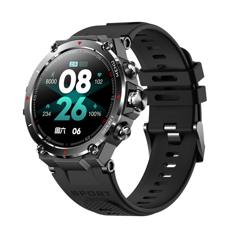 Premium GPS Smartwatch with 1.3" AMOLED Display, 24h Heart Rate & SpO2 Monitor, 5 ATM Waterproof, 25-Day Battery Life, 