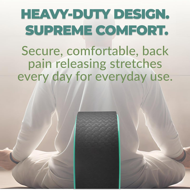 Premium Yoga Wheel – Durable Foam Roller for Flexibility & Balance – Ideal for Back Pain Relief, Stretching, and Backbends