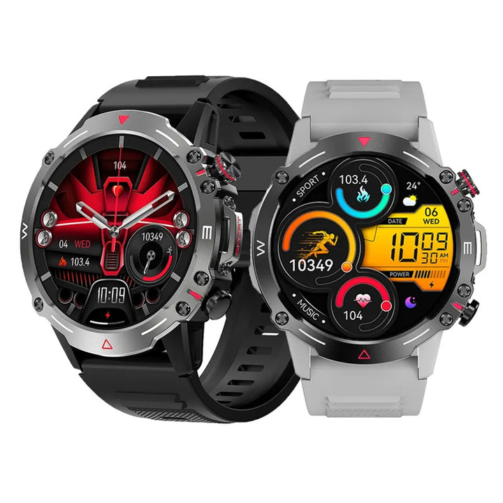 Premium Smartwatch with 1.43" AMOLED Display – Voice Calling, 100 Sports Modes, Military Grade Toughness, Waterproof, 7-Day 