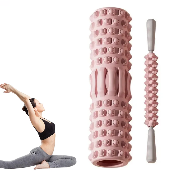 Premium Foam Roller for Muscle Massage – Medium-Density Yoga & Pilates Stretching Tool, Ideal for Back, Legs, Arms, and Hips