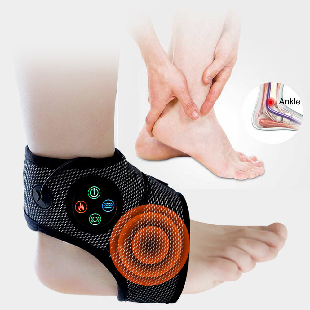 Premium Electric Ankle Massager for Pain Relief - Air Compression Foot Massager with Adjustable Intensity, USB Rechargeable, 