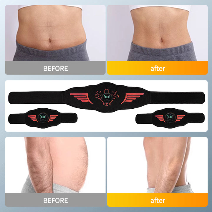 High-Quality EMS Abdominal Toning Belt | Muscle Stimulator for Waist, Arm & Leg | USB Rechargeable, 10 Modes & 39 Levels | 