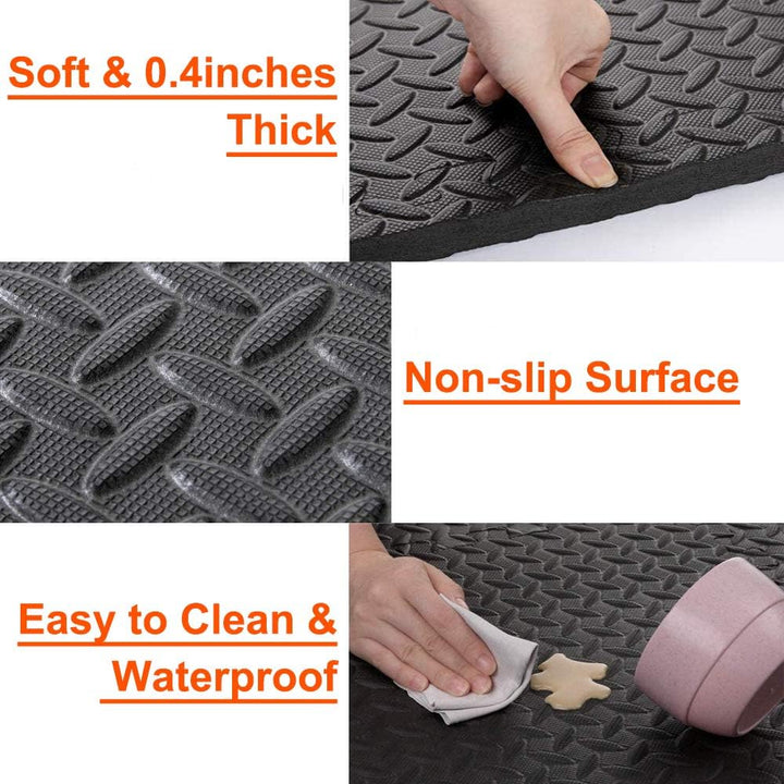 Premium Puzzle Fitness Mat – EVA Interlocking Foam Floor Tiles – Non-Slip, Durable, Waterproof – Protective Sports Flooring