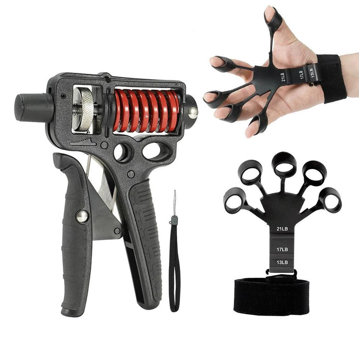 Premium Adjustable Hand Grip Strengthener - 5-120kg Finger Expander for Arm, Wrist & Forearm Training - Durable Steel Spring