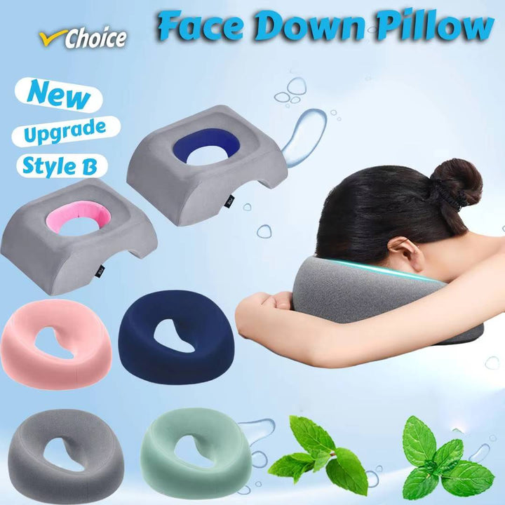 Premium Face Down Pillow for Comfort & Support – Memory Foam Prone Pillow for Stomach Resting, Home Massage & Beauty Salon