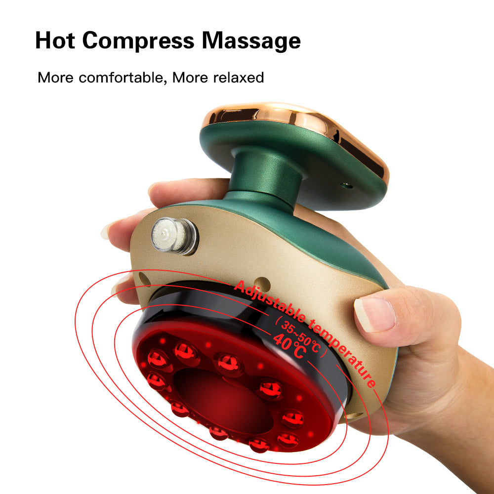 Premium Cupping Massager LCD Display Vacuum Suction Cups EMS Anti-Cellulite Fat Burner, Slimming Therapy with Magnet &