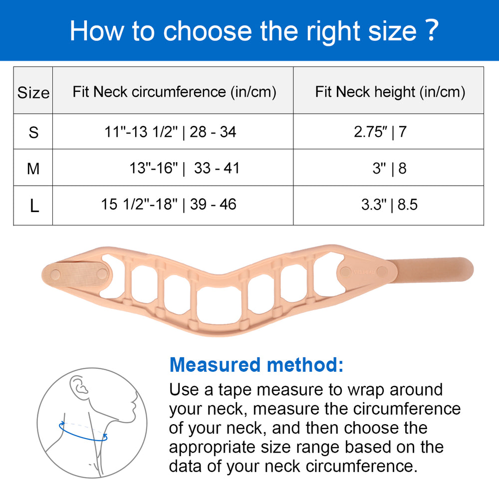 Premium Silicone Neck Brace for Cervical Pain Relief, Breathable & Waterproof Support Collar for Neck Injuries, Stiffness, 