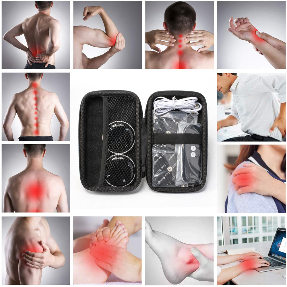 High-Quality Mini Wireless EMS TENS Muscle Stimulator - Portable Body Massage Therapy Tool with 10 Modes & 39 Intensity 