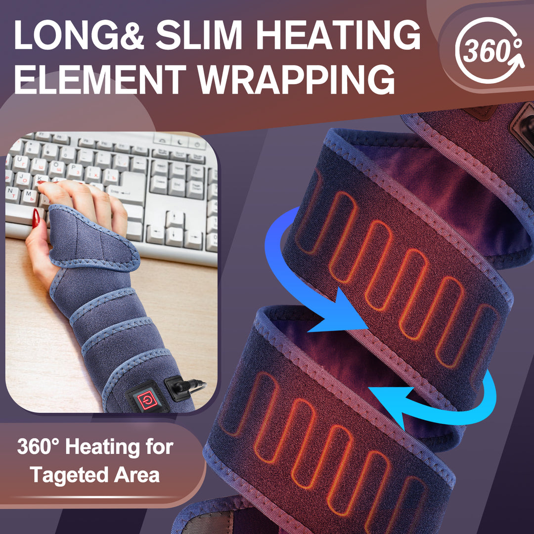 Premium Heating Pad Wrap for Joint Pain Relief - Versatile Arm, Elbow, Wrist, Foot, Leg, and Knee Massager with 3-Level Heat 