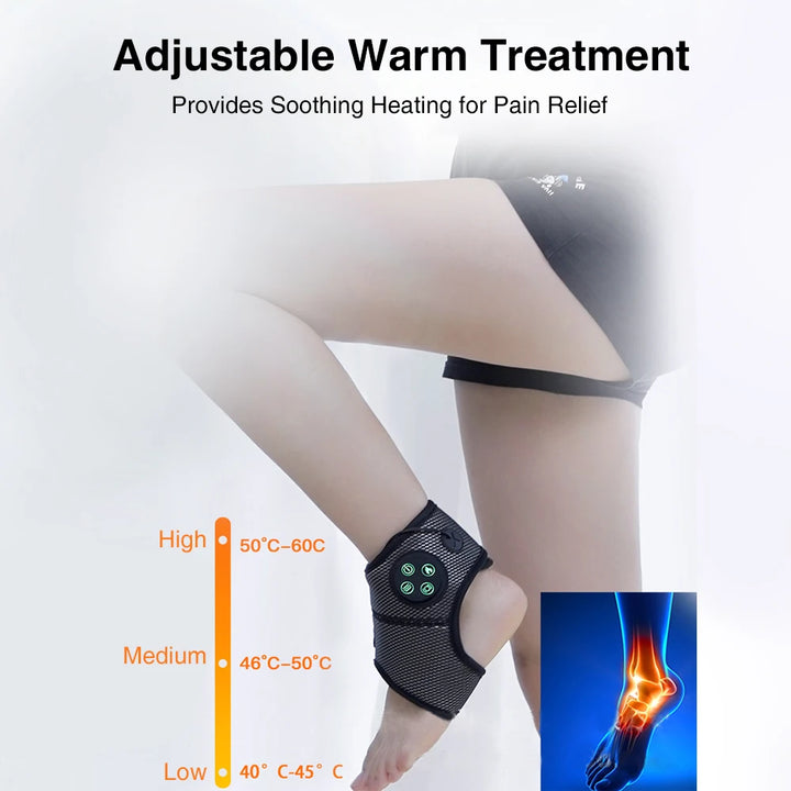 Premium Electric Ankle Massager for Pain Relief - Air Compression Foot Massager with Adjustable Intensity, USB Rechargeable, 