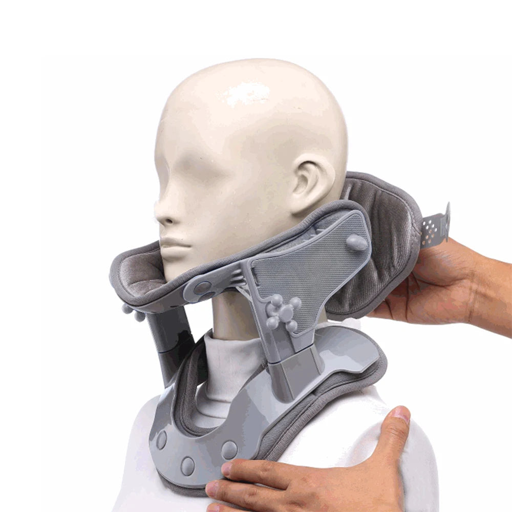 Premium Heating Neck Traction Collar with Adjustable Cervical Support, Hot Compression for Spine Alignment & Pain Relief, USB