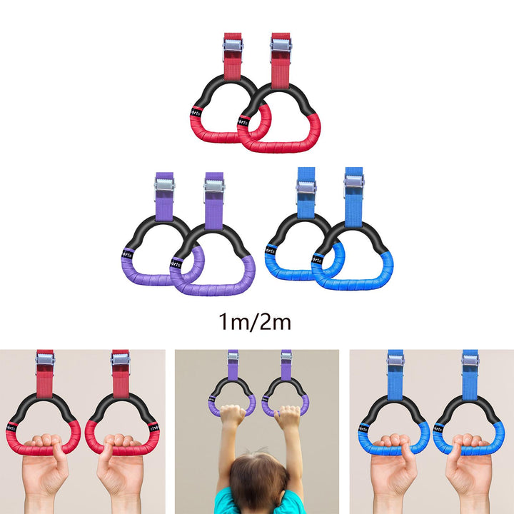 Premium Gymnastics Rings for Kids & Adults – Non-Slip Swing Rings with Adjustable Straps, High Load Capacity (150kg), Safe