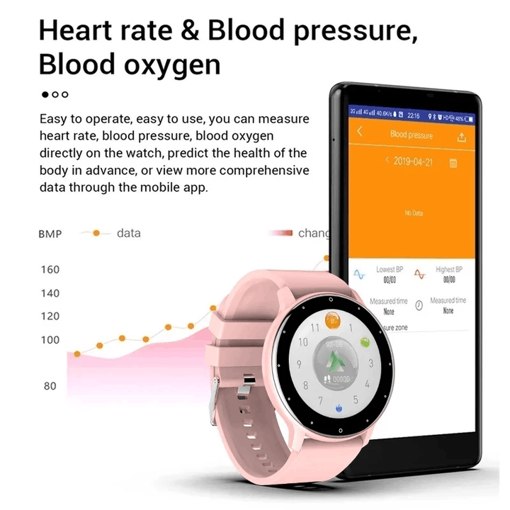 Premium Sport Smartwatch for Women – Bluetooth Call, IP68 Waterproof, Fitness Tracker, Health Monitoring, 1.2" HD 