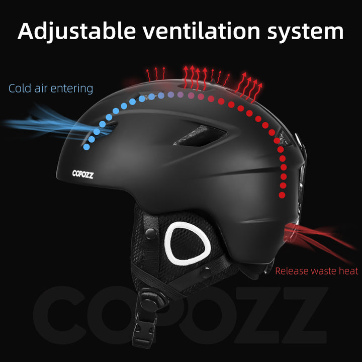 High-Quality Ski Helmet for Adults & Kids - Anti-Impact, Half-Covered Design, Warm Adjustable Fit, CE Certified, ABS + EPS 