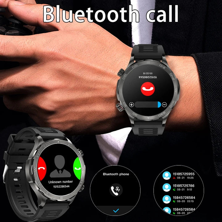 Premium Smartwatch for Men – Bluetooth Calling, 390mAh Battery, IP68 Waterproof, Fitness & Health Tracking, Music Player, 