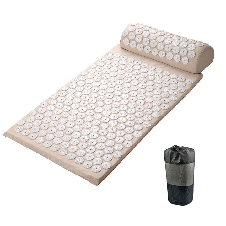 Premium Acupressure Massage Mat – Stress Relief & Back Pain Relief – Yoga Mat with Spikes, Pillow & Portable Design 