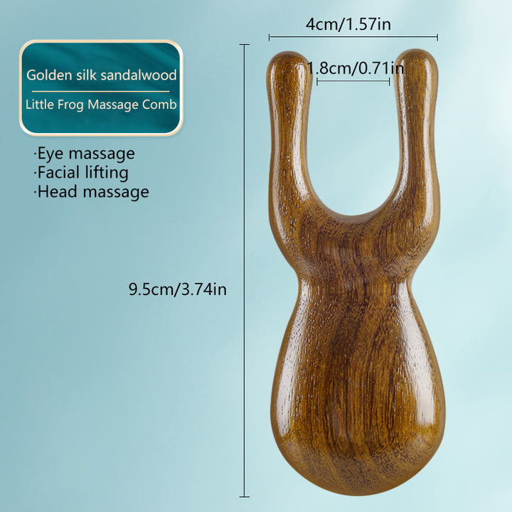 Premium Wood Nose Massager for Blood Circulation, Gua Sha Tool, Trigger Point Therapy, Pedicure Massage Comb with Acupoint