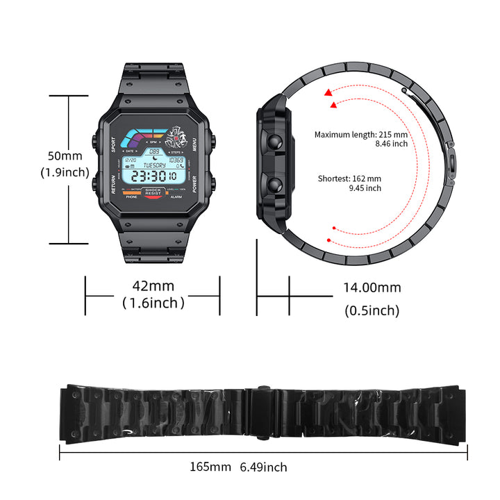 Premium Luxury Smartwatch for Men, Waterproof Fitness Tracker, Bluetooth, Compatible with Android & iOS, High-End AI 