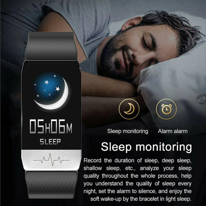 Premium Smart Health Bracelet – ECG, Heart Rate, Blood Pressure, Body Temperature Monitor, Sports Tracker, Drink Reminder,  