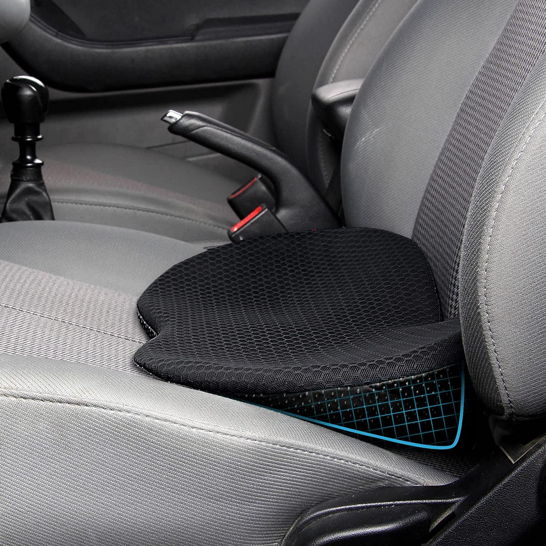 Premium 2 in 1 Multifunctional Car Seat Cushion – Universal Memory Lumbar Pillow for Breathable Comfort, Driver Support, and