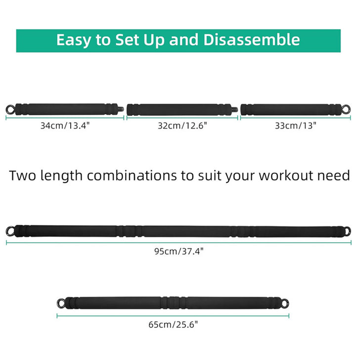 Premium Pilates Bar – Portable Resistance Yoga Stick for Full-Body Workout, Non-Slip Design, Adjustable Length,