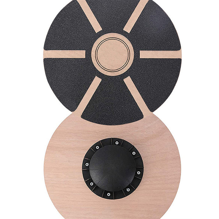 Premium Wooden Wobble Balance Board - Non-Slip Core Training, Yoga & Waist Twisting Board for Home Gym, Fitness, Stability & Posture Improvement, 360° Rotation, 500 lbs Capacity