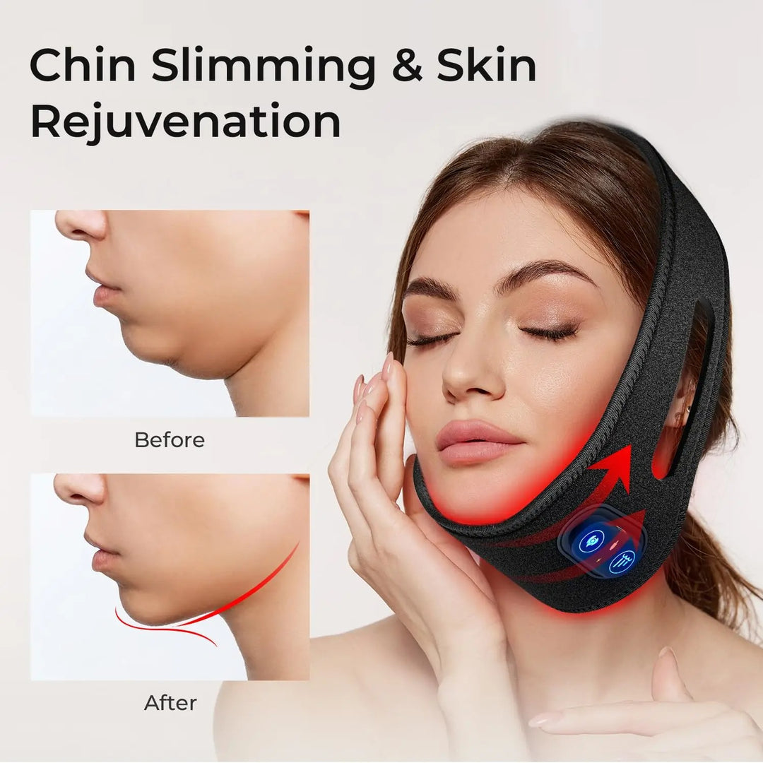 Premium Red Light Therapy Neck Belt - Wearable Infrared Pain Relief Wrap for Neck, Chin & Shoulder, 660nm + 850nm Dual 