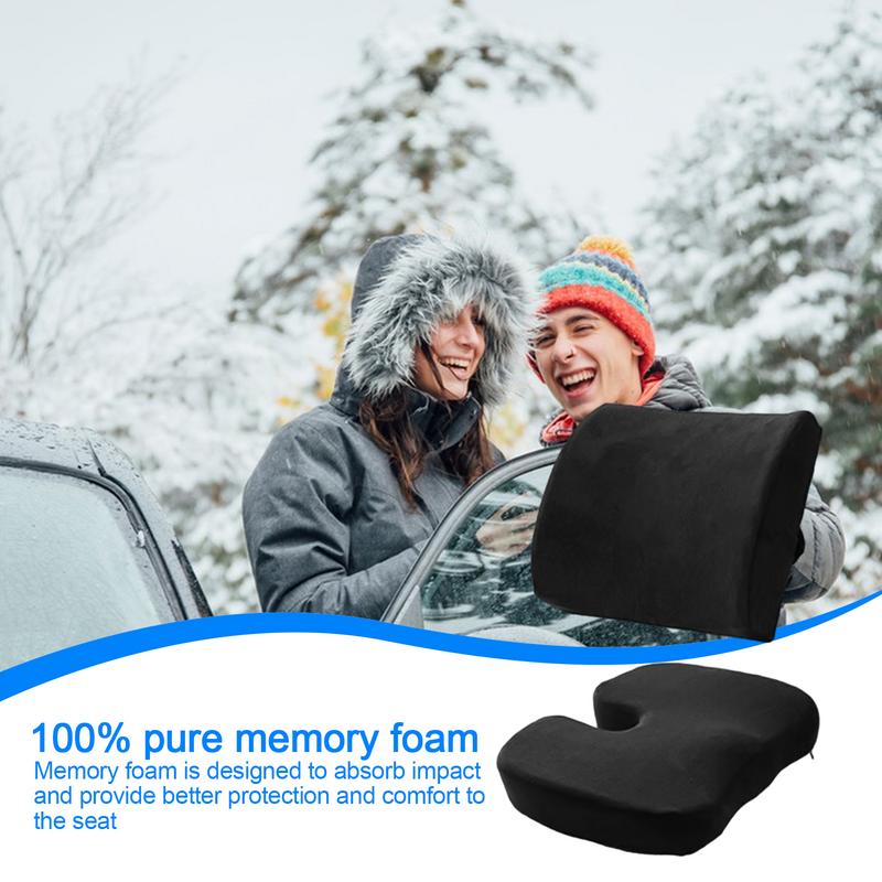 Premium Memory Foam Travel Seat Cushion – U-Shaped Orthopedic Pillow for Car, Office Chair, Hip Support, and Massage Comfort 