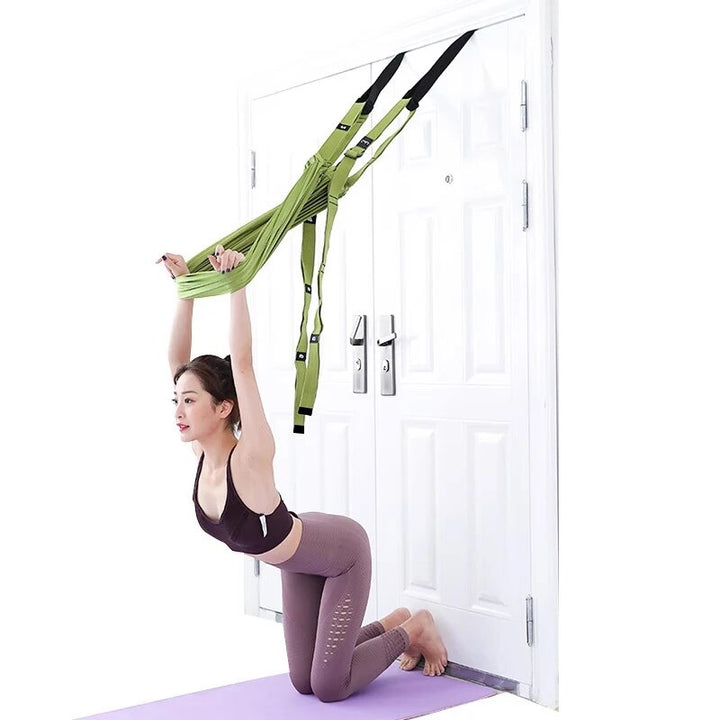 Premium Aerial Yoga Strap – Adjustable Stretching & Inversion Belt for Leg Splits, Flexibility Training, with Metal Buckle