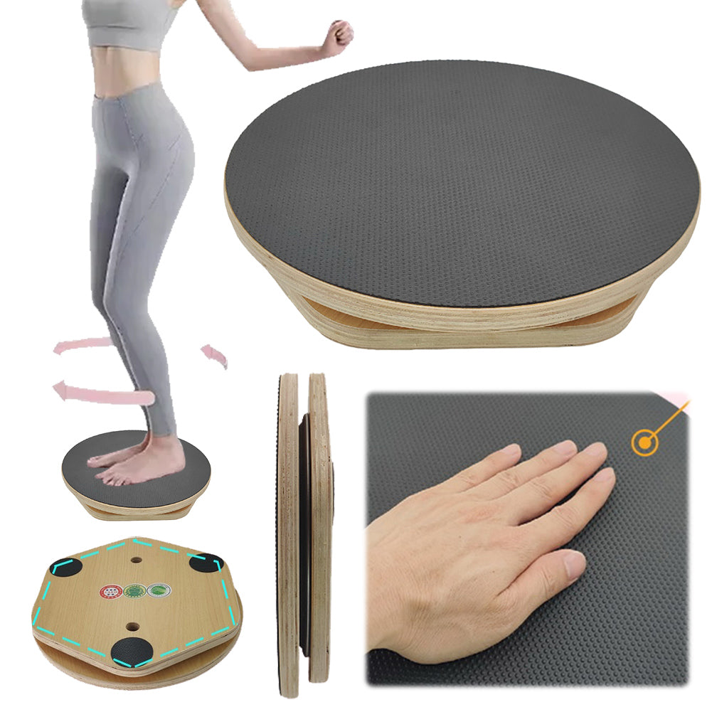 Premium Solid Wood Waist Twisting Disc - Fitness Balance Board & Massage Twister for Weight Loss, Core Strength & Flexibility