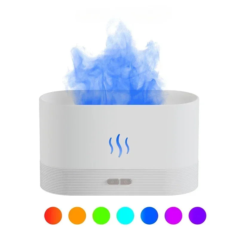 Premium Aromatherapy Diffuser & Air Humidifier - Ultrasonic Cool Mist, LED Essential Oil Flame Lamp, Quiet Operation, 180ml 