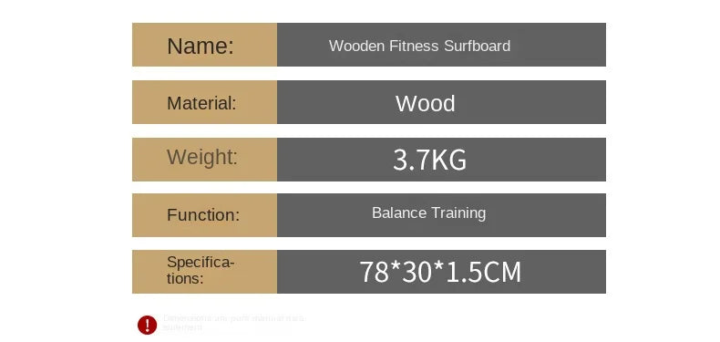 Premium Wooden Fish-Shaped Balance Board - Core Training & Yoga Fitness Equipment, 78x30x1.5cm, Stability Trainer for Strength