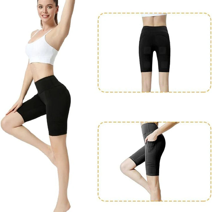 Premium EMS Muscle Stimulation Massage Pants for Weight Loss and Leg Shaping, USB Rechargeable Slimming Yoga Shorts with 