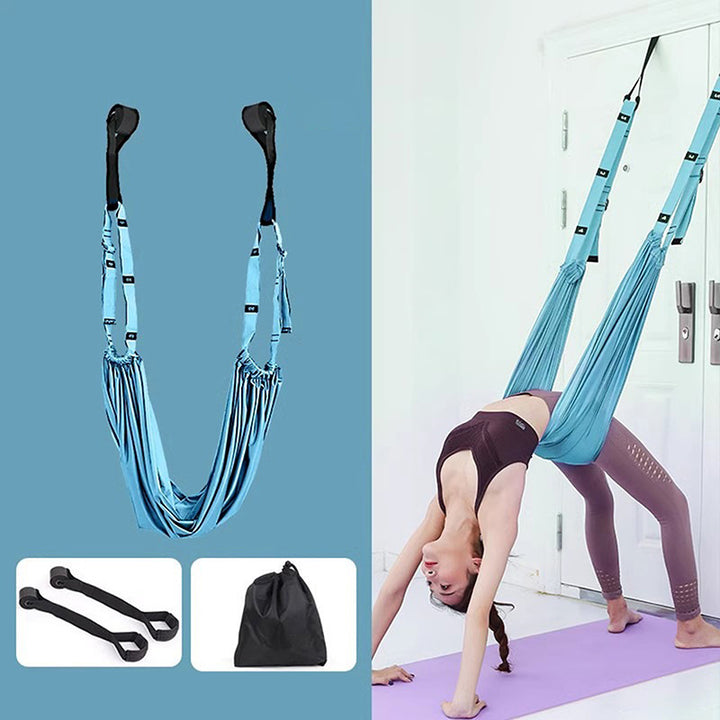 Premium Aerial Yoga Strap – Adjustable Stretching & Inversion Belt for Leg Splits, Flexibility Training, with Metal Buckle