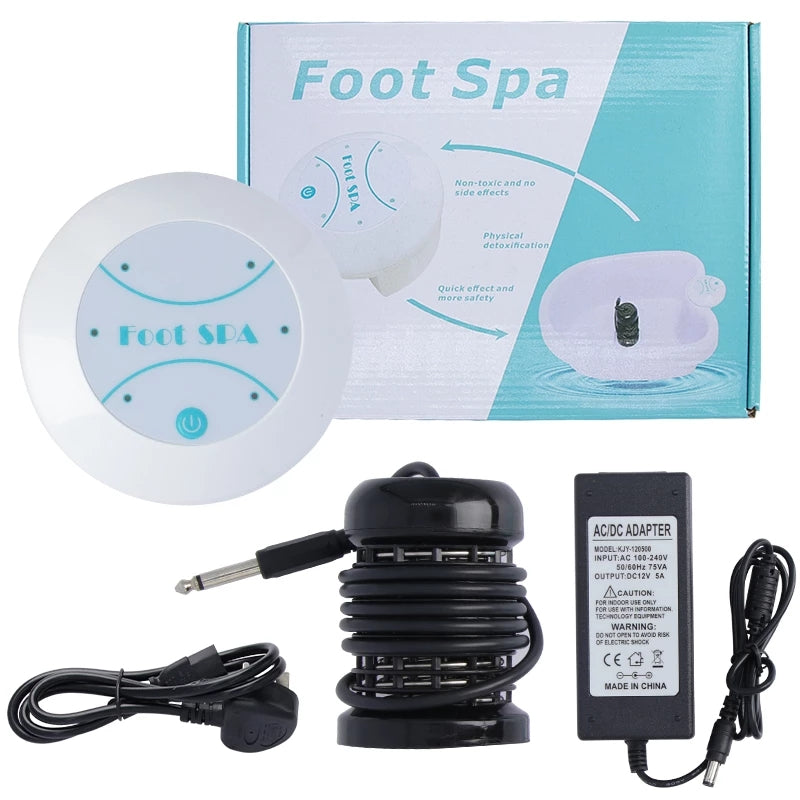 Premium Electric Foot Spa Massager – Mini Ionic Detox Bath with Vibrating Whirlpool & Pressotherapy, Aqua Cleanse for 