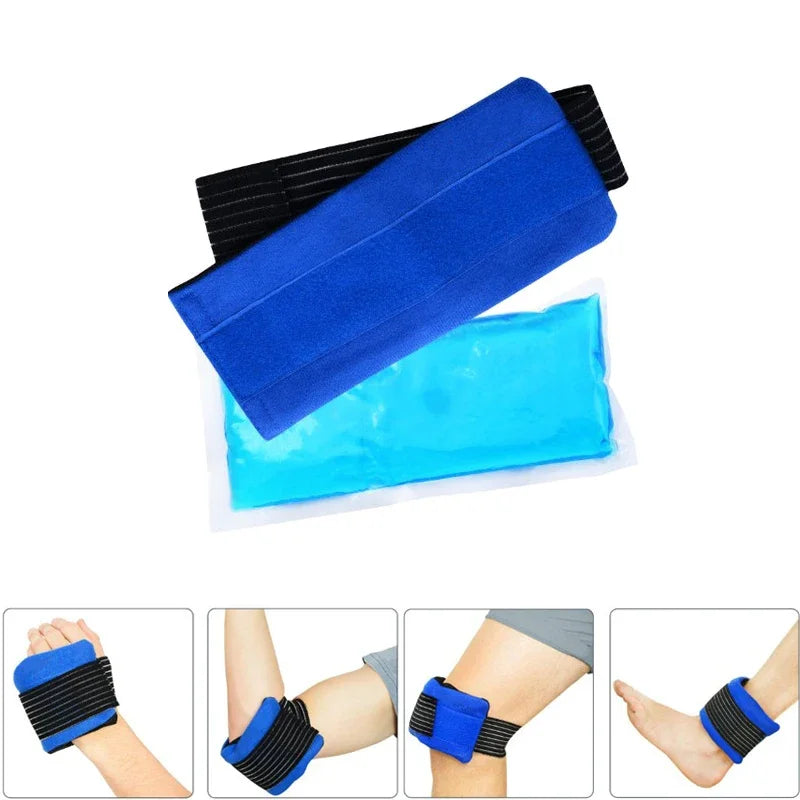 High Quality Reusable Ice Pack with Elastic Strap for Cold Hot Therapy, Pain Relief for Sport Injuries, Knee, Back, Shoulder,